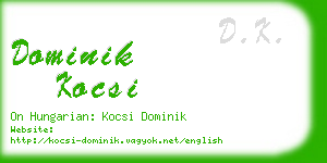 dominik kocsi business card